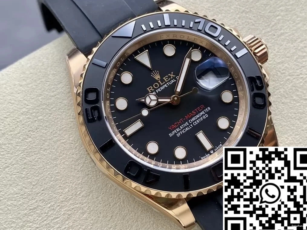 Dial Clean Factory Gold Master Rolex Yacht Black M126655-0002 Rose 1005